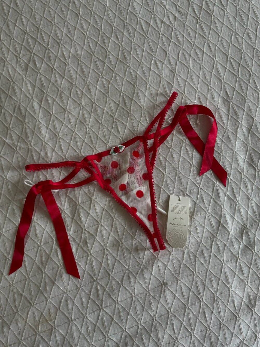 For Love & Lemons Indy Thong - Red NWT M